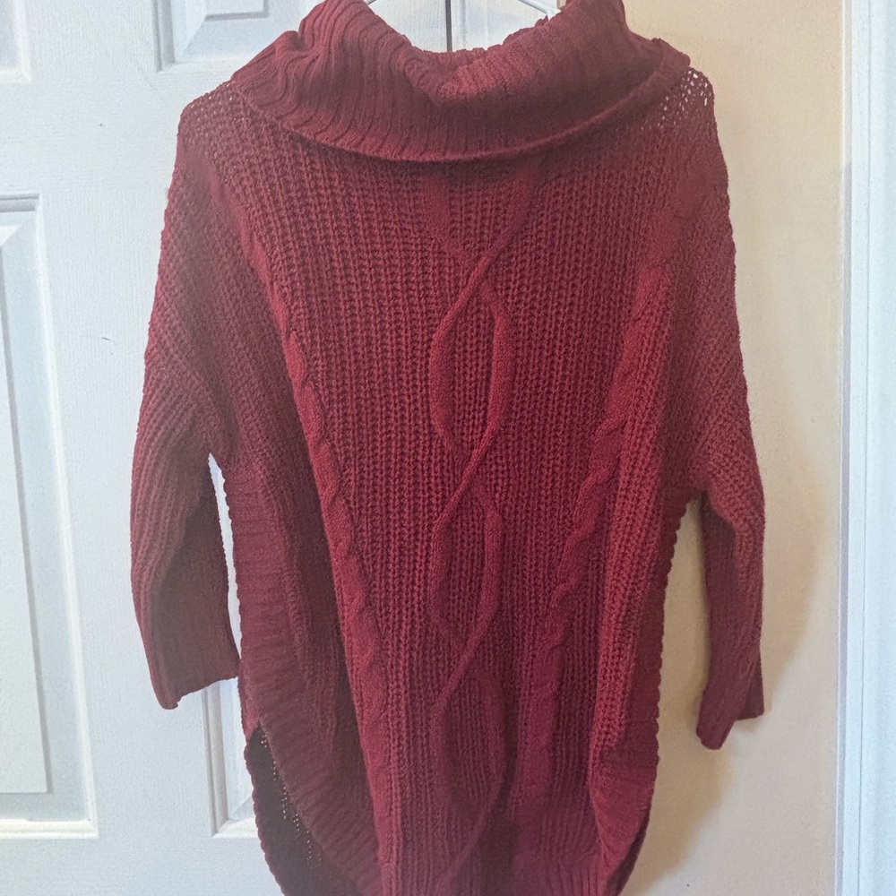 Express Burgundy Cowl Neck Sweater